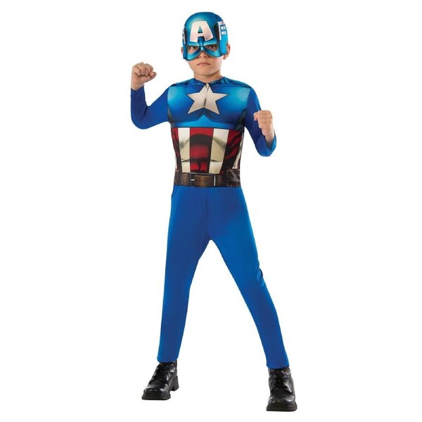 Marvel Captain America Opp Kids/Boys Dress Up Party Costume Jumpsuit 6-8