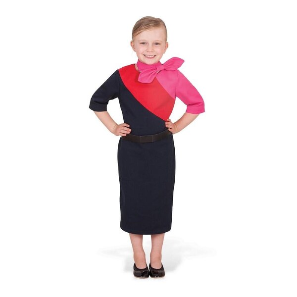 Rubies Qantas Female Cabin Crew Uniform Kids Dress Up Party Costume 3-5