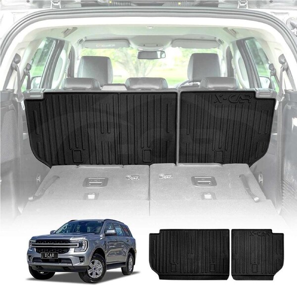 Back Seat Protector for Ford Everest 2022-Onwards All Weather Heavy Duty Car Seat Kick Mats Cover