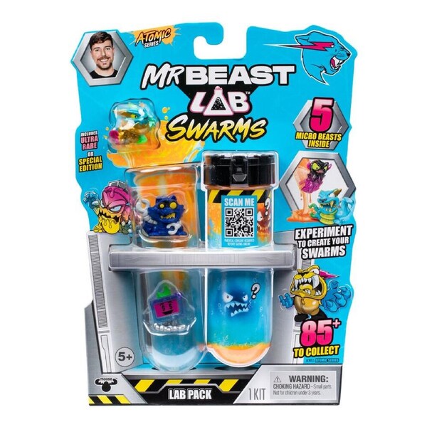 5pc Mr Beast Lab Swarms S2 Experiment Action Figure Kids Toy Kit Assorted 5y+