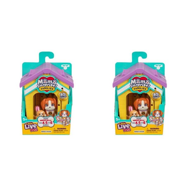 2x Little Live Pets Mama Surprise Families S1 Mamas House Kids Toy Assorted 4y+
