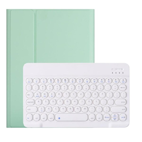 Nevenka Keyboard Case For iPad Cute Round Key Detachable Keyboard with Pen Slot at the Bottom-Green For iPad mini6
