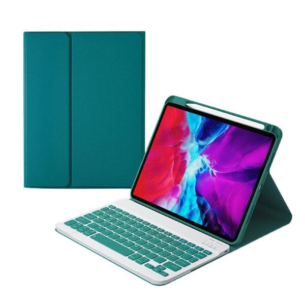 Nevenka Removable Square Keyboard Case For iPad with Pen Slot Wireless BT Lightweight Case-Jasper For iPad 10th (2022)10.9