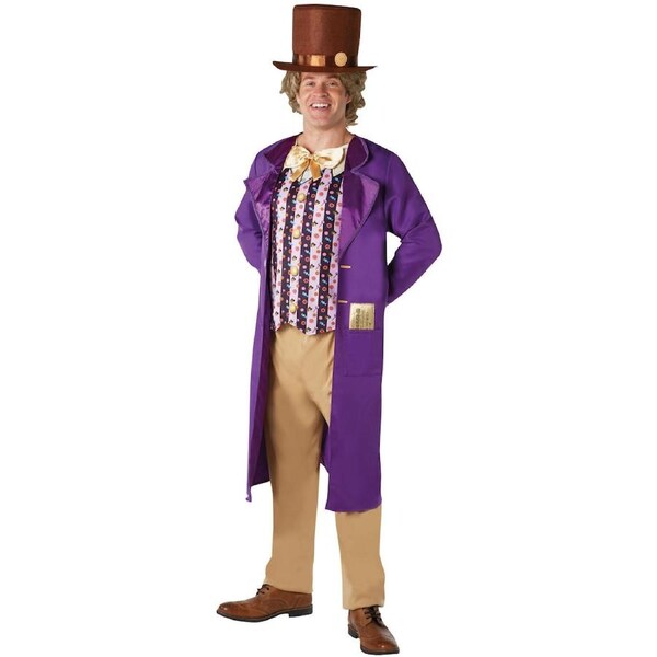 Rubies Willy Wonka Deluxe Adults Dress Up Halloween Party Costume Standard