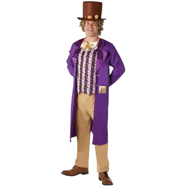 Rubies Willy Wonka Deluxe Adults Dress Up Halloween Party Costume XL
