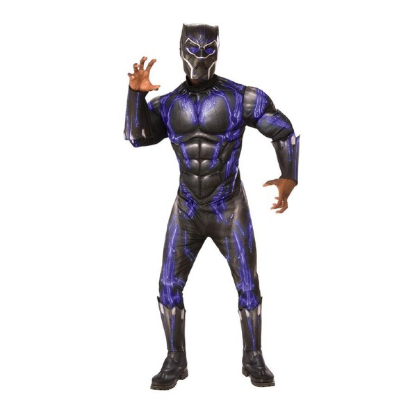Marvel Black Panther Battle Adults Dress Up Halloween Costume Jumpsuit XL