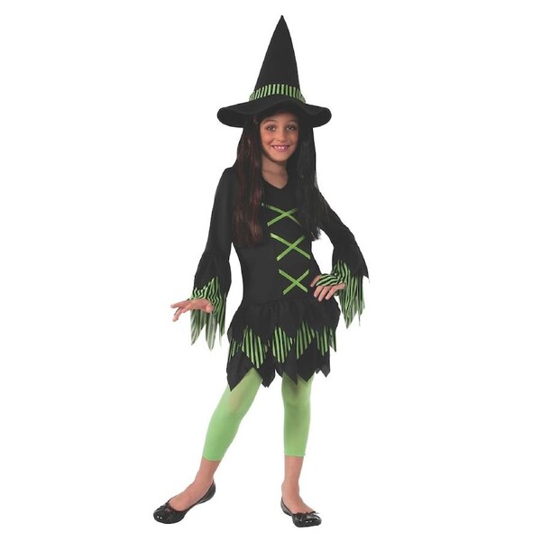 Rubies Lime Scary Witch Halloween Girls Fancy Dress Up Party Costume Set 9-12