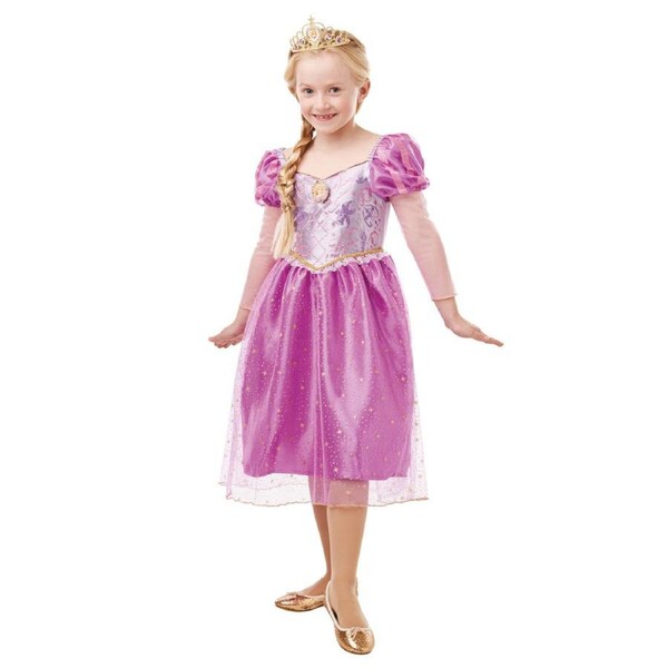 Disney Rapunzel Glitter & Sparkle Kids/Girls Dress Up Party Costume 6-8