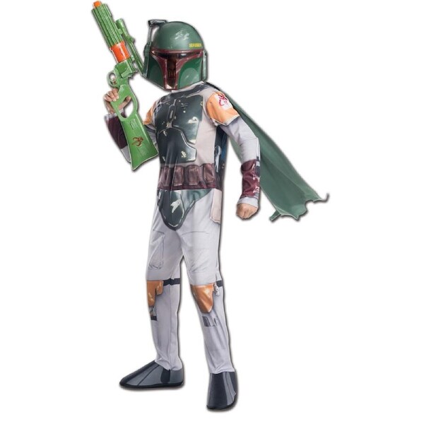 Star Wars Boba Fett Boys Childrens Fancy Dress Up Party Costume Set L