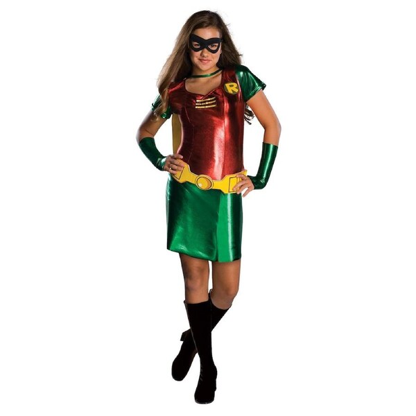 DC Comics Robin Teen Titans Go Female Kids Fancy Dress Up Party Costume S
