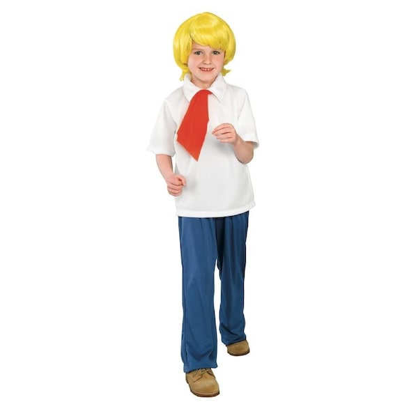 Scooby Doo Fred Jones Childrens/Boys Fancy Dress Up Party Costume Set 3-4