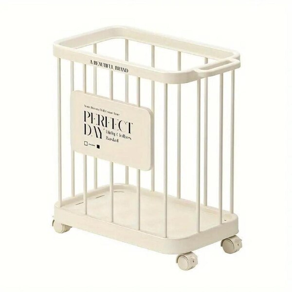 Removable Laundry Basket Clothes Organizer Household Storage Bin with Shelving