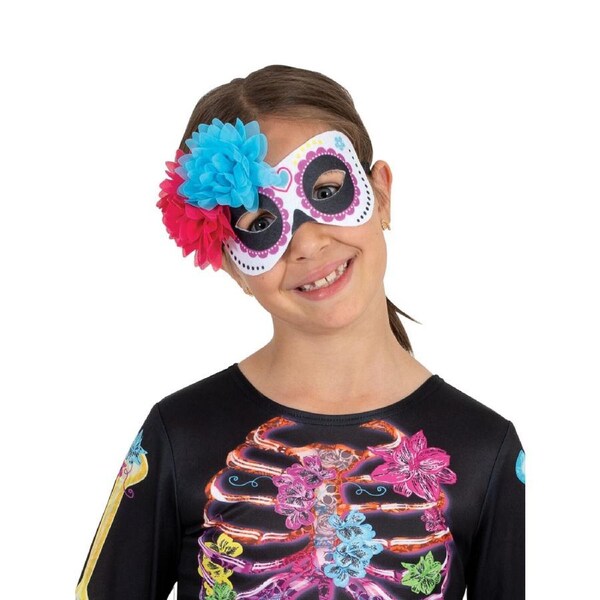 Rubies Skeleton Halloween Girl Neon Girls Fancy Dress Up Costume 6-8