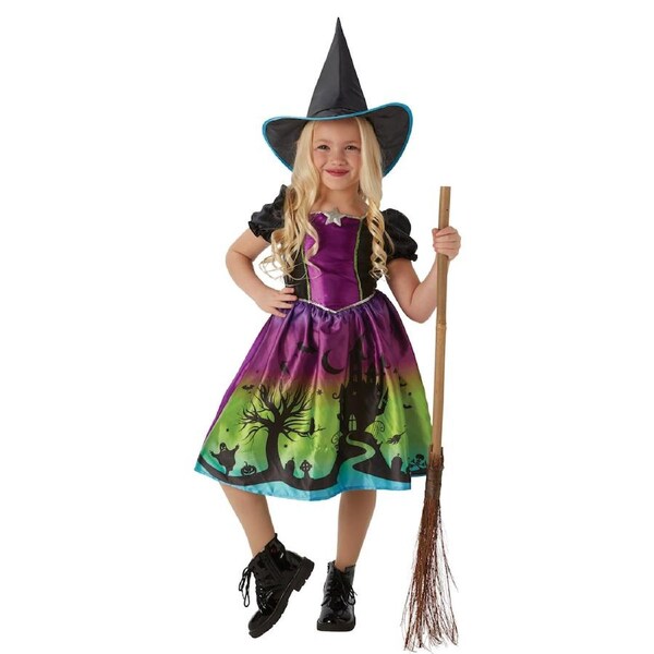 Rubies Ombre Witch Spooky Girls Fancy Dress Up Party Costume Set 9-10