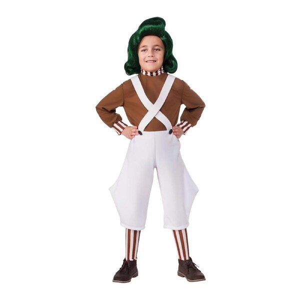Rubies Charlie & The Chocolate Factory Oompa Loompa Boys Dress Up Costume 3-4
