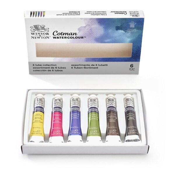 Winsor & Newton Cotman Watercolour 8mL x 6 Tube Collection