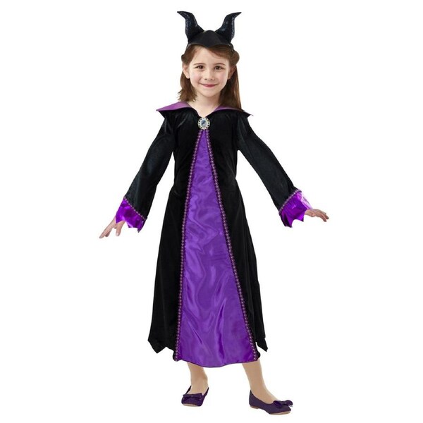 Disney Maleficent Evil Queen Deluxe Girls Fancy Dress Up Costume 6-8