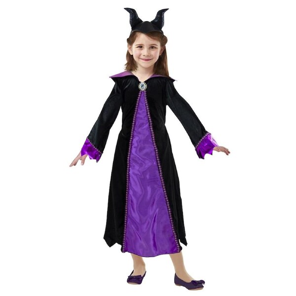 Disney Maleficent Evil Queen Deluxe Girls Fancy Dress Up Costume 9-10