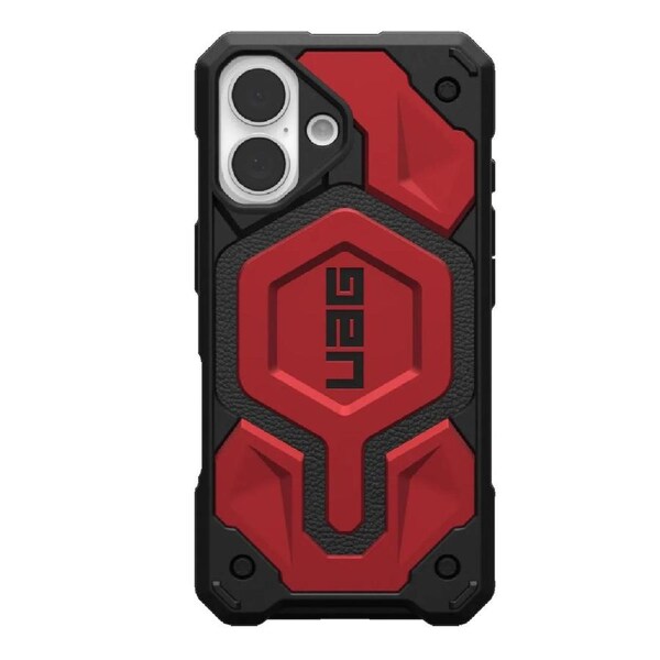 UAG Monarch Pro Apple iPhone 16 (6.1') Rugged Case - Crimson (114458119494), 25ft. Drop Protection(7.6M),Built-in Magnet for MagSafe,10 Years Warranty