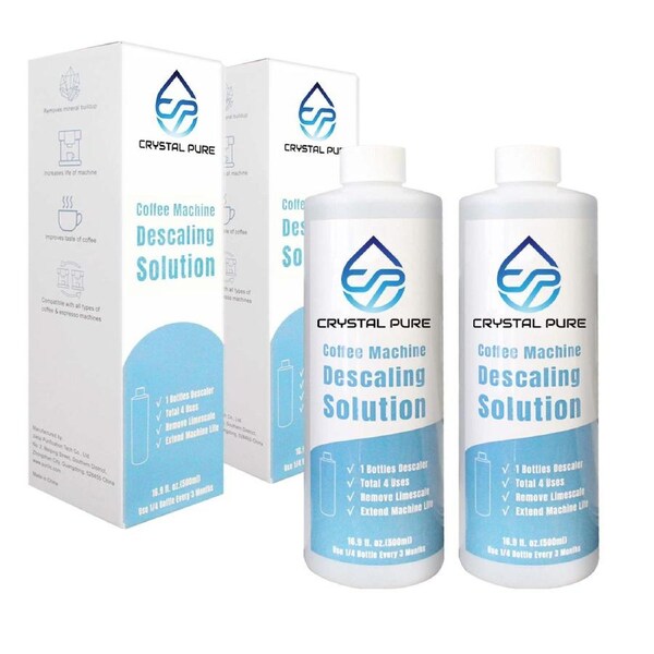 2 Pack 500ml Liquid Descaler Cleaner Descale Descaling Solution for Breville Gaggia Saeco Delonghi Jura Sunbeam Espresso Coffee Machine