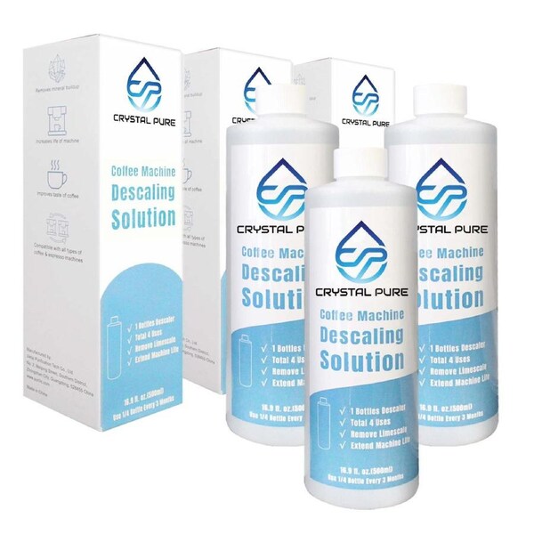 3 Pack 500ml Liquid Descaler Cleaner Descale Descaling Solution for Breville Gaggia Saeco Delonghi Jura Sunbeam Espresso Coffee Machine
