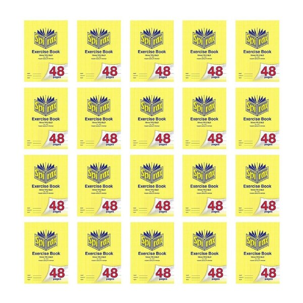 20x Spirax 204 Exercise Book A4 18mm YR 2 QLD 48 Pages School Notebook Yellow