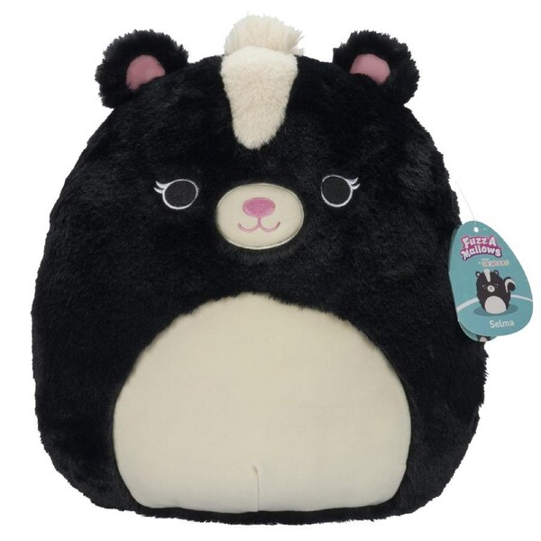 Squishmallows Fuzzamallows Selma the Skunk 12 inch Plush