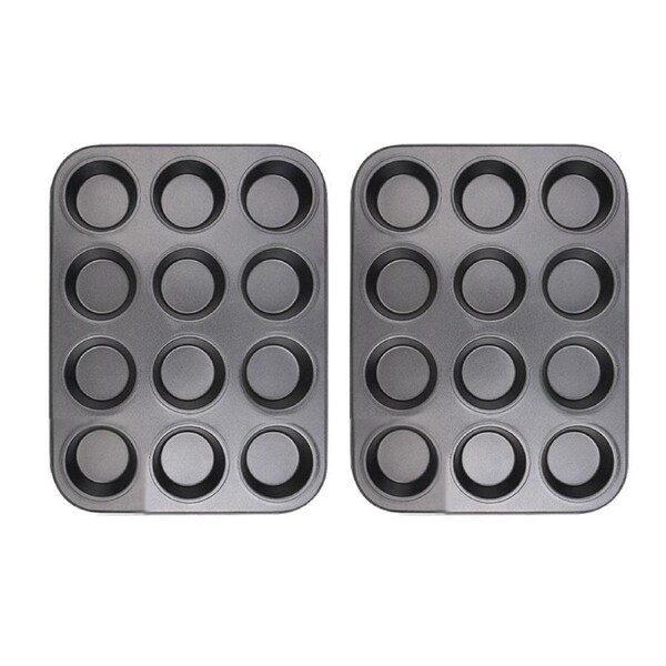 2pcs 12 Holes Round Cake Mould Baking Pan for DIY Cake Making and Baking Tools