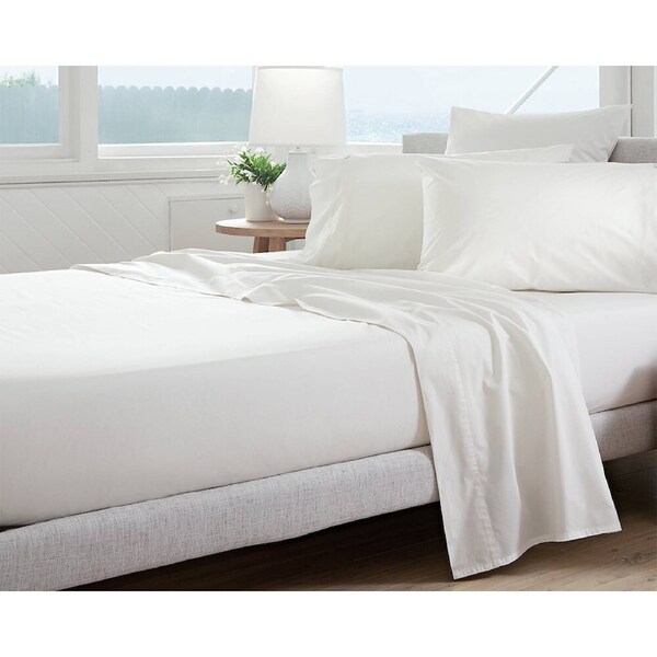 Jason Commercial Cotton Deluxe Fitted Sheet White 250TC Double