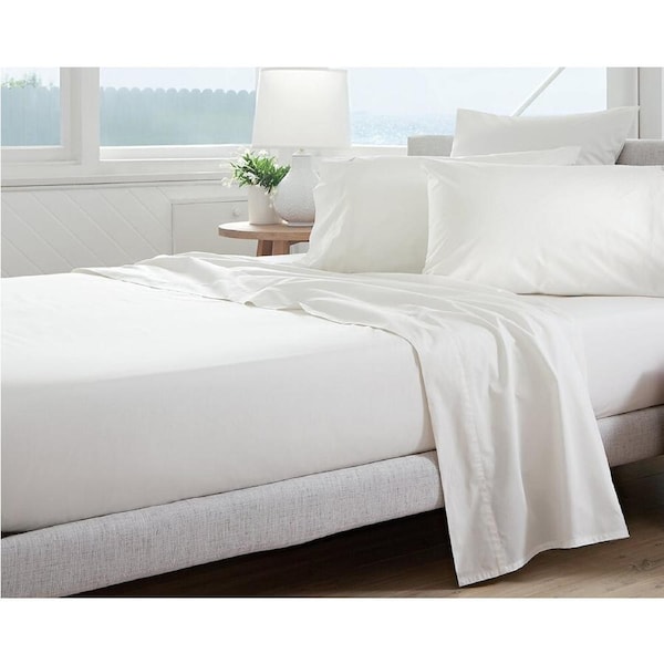 Jason Commercial Cotton Deluxe Fitted Sheet White 250TC King Single