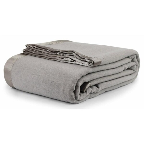 Jason Commercial Australian Wool Blanket Platinum/SIL Queen/King