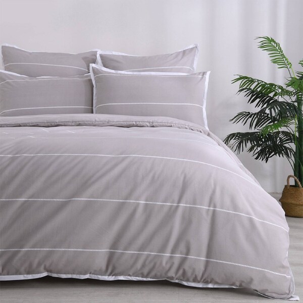 Jason Commercial Calista Printed Quilt Cover Set Hazel Double