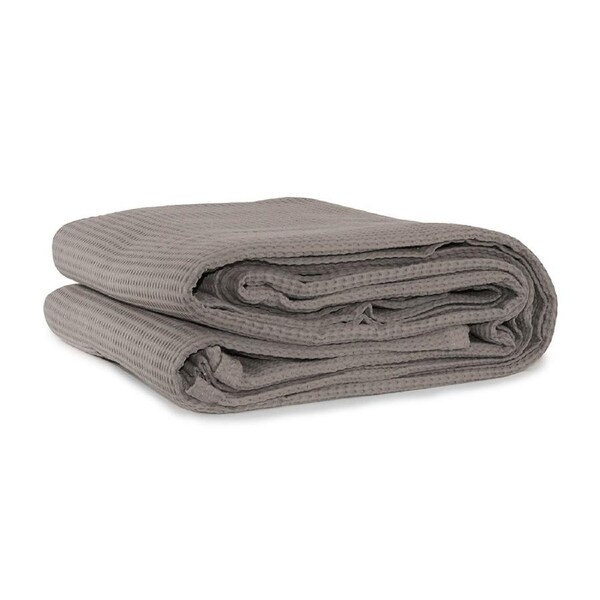 Jason Commercial Cotton Waffle Throw/Blanket Bedding Latte King