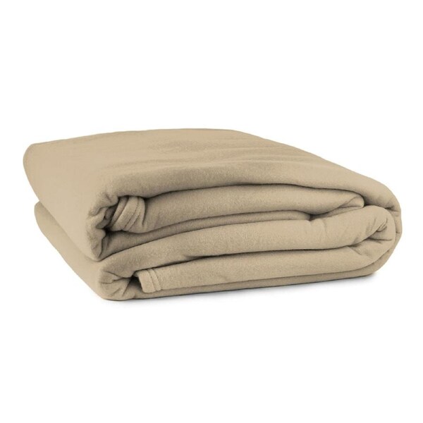 Jason Commercial Polar Warm Fleece Blanket Camel 360GSM Double