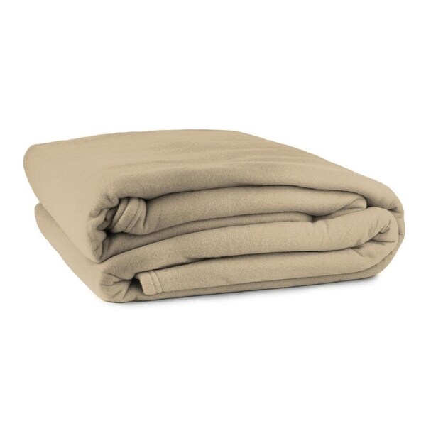 Jason Commercial Polar Warm Fleece Blanket Camel 360GSM Single