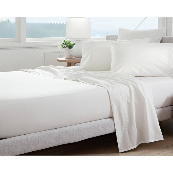 Jason Commercial Luxury Cotton Deluxe Flat Sheet White King