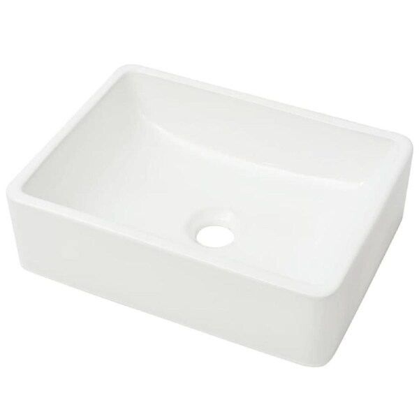 Above Counter Bathroom Basin Ceramic Washroom Powder Room Sink White 41x30x12cm