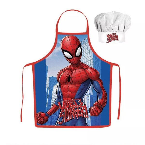 Marvel Spider-Man Web Kids Apron and Chef's Hat Set