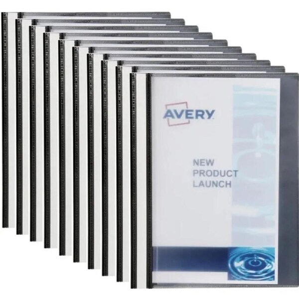Avery 49020 Management File Extra Wide A4 50 Sheets Black 10 Pack