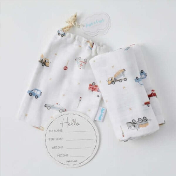 Transport Muslin Wrap & Arrival Card