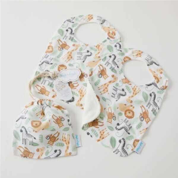 Muslin Bib Set of 2 - Safari