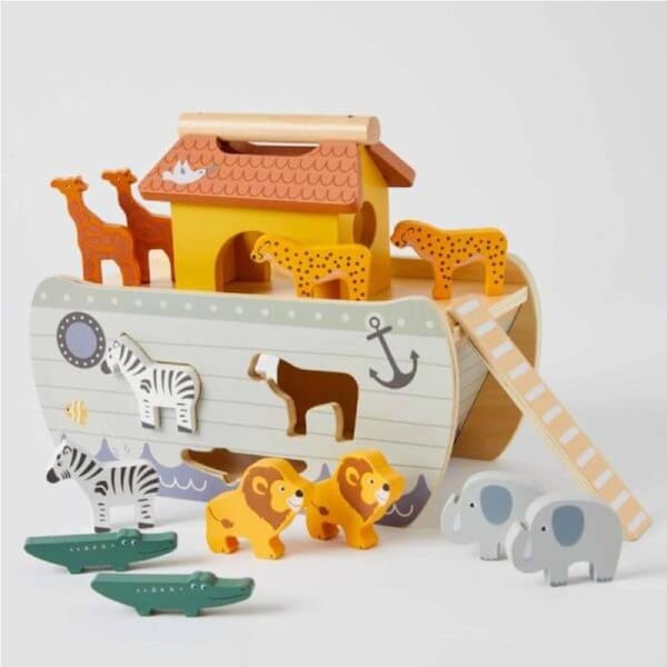Noah's Ark Shape Sorter - Natural Wooden Toy