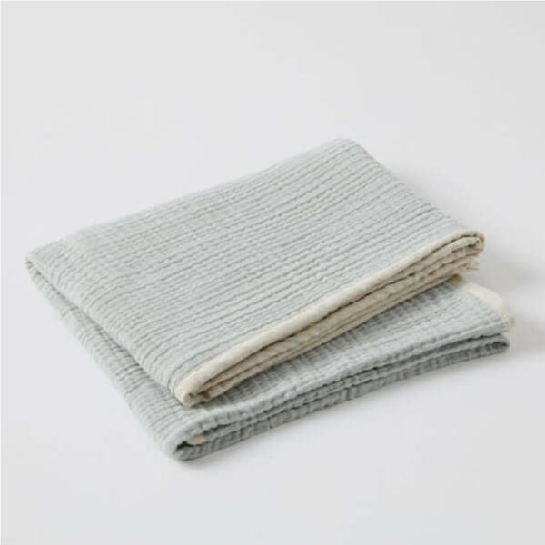 4 Layered Muslin Cotton Blanket – Sea Mist