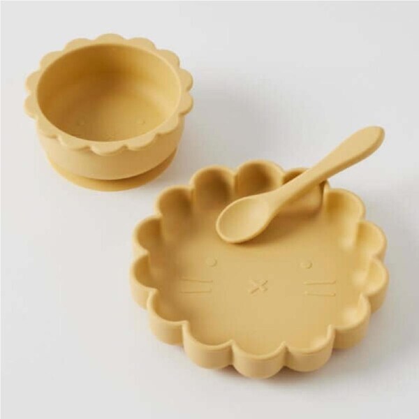 Henny Silicone 3Pc Dining Set – Lemon