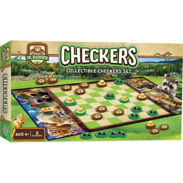 Masterpieces Checkers Jr Ranger National Parks Kids Tabletop Board Game 6y+