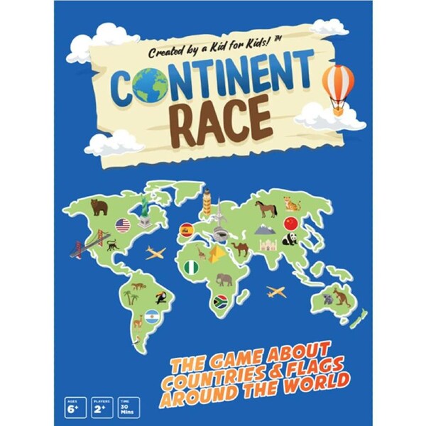 Dyce Games Continent Race Kids/Children Educational Geography Fun Game 6y+