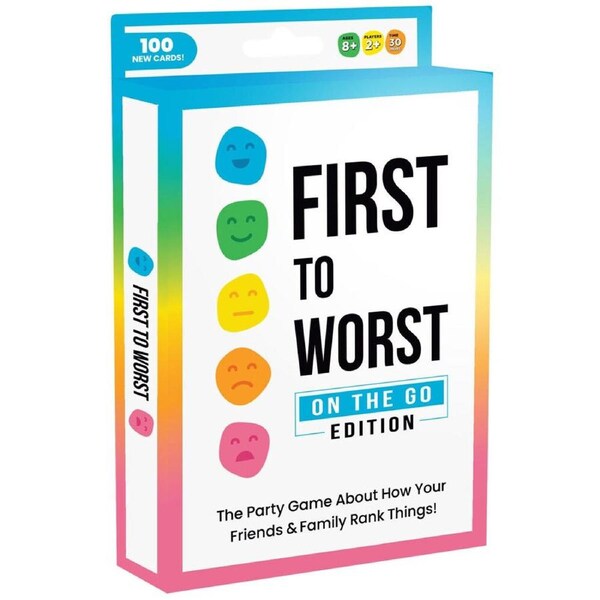 Dyce Games First to Worst Tuckbox Tabletop Fun Play Party Board Game 8y+