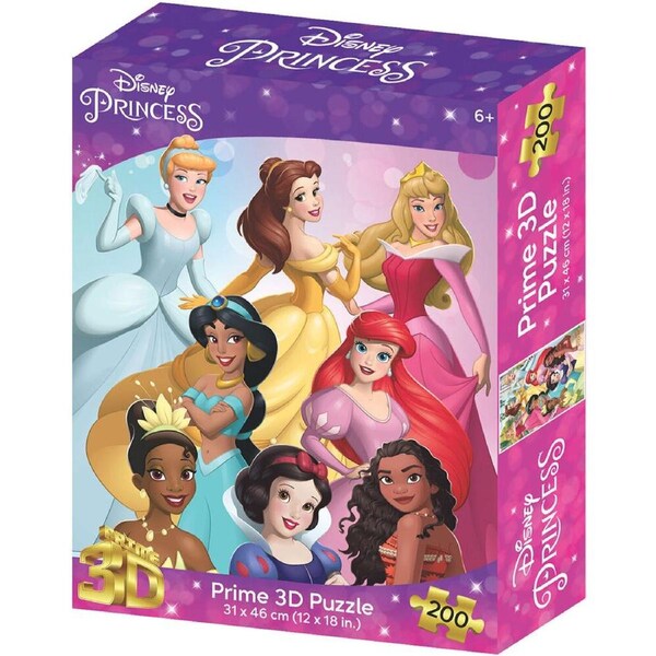 200pc Prime Disney Princess 3D Jigsaw Puzzle Kids/Children Game 31x46cm 6y+