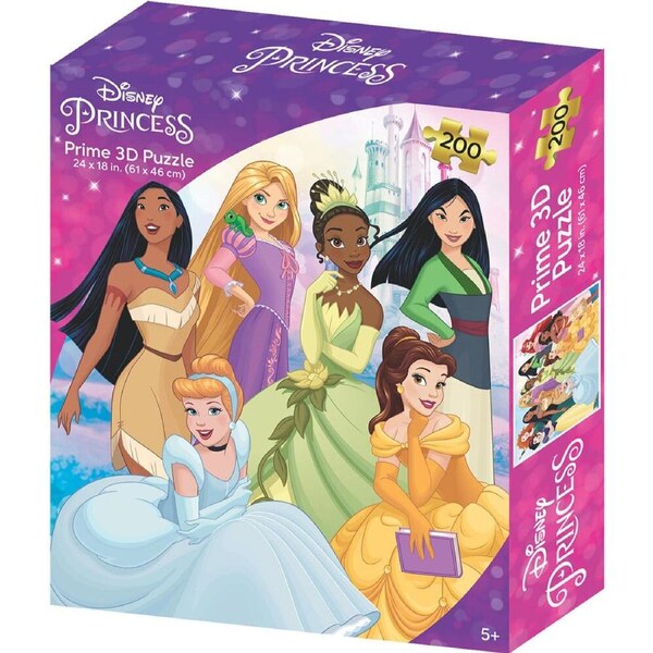 200pc Prime Disney Princess 3D Jigsaw Puzzle Kids/Children Game 61x46cm 5y+