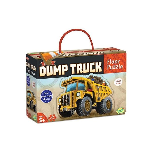 49pc Peaceable Kingdom 3ft Jigsaw Floor Puzzle Kids Game Dump Truck 5y+